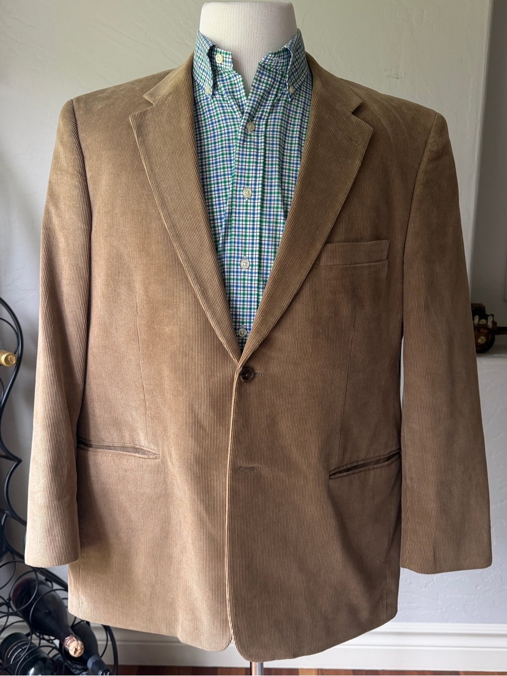 Joseph & Feiss Men’s Brown Corduroy Single Breasted Sport‎ Coat Jacket  Size 46R